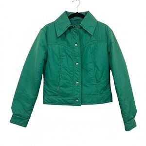 Vintage White Stag Emerald Green Puffer Jacket